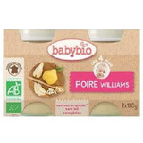 Organic Williams pear puree, +4 months, 2x 130g, BabyBio