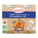 Carrot, pumpkin and rice organic puree, +6 months, 2x 200g, BabyBio