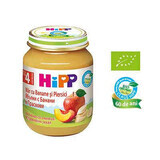 Purea di mele, banane e pesche, +4 mesi, 125 g, Hipp