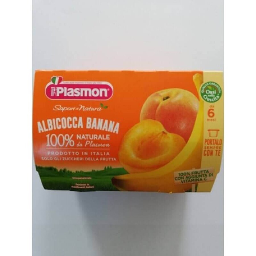 Puré de albaricoque y plátano Sapori di Natura, 4x 100g, Plasmon