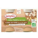 Mashed cauliflower and potatoes, 2x130g, Babybio