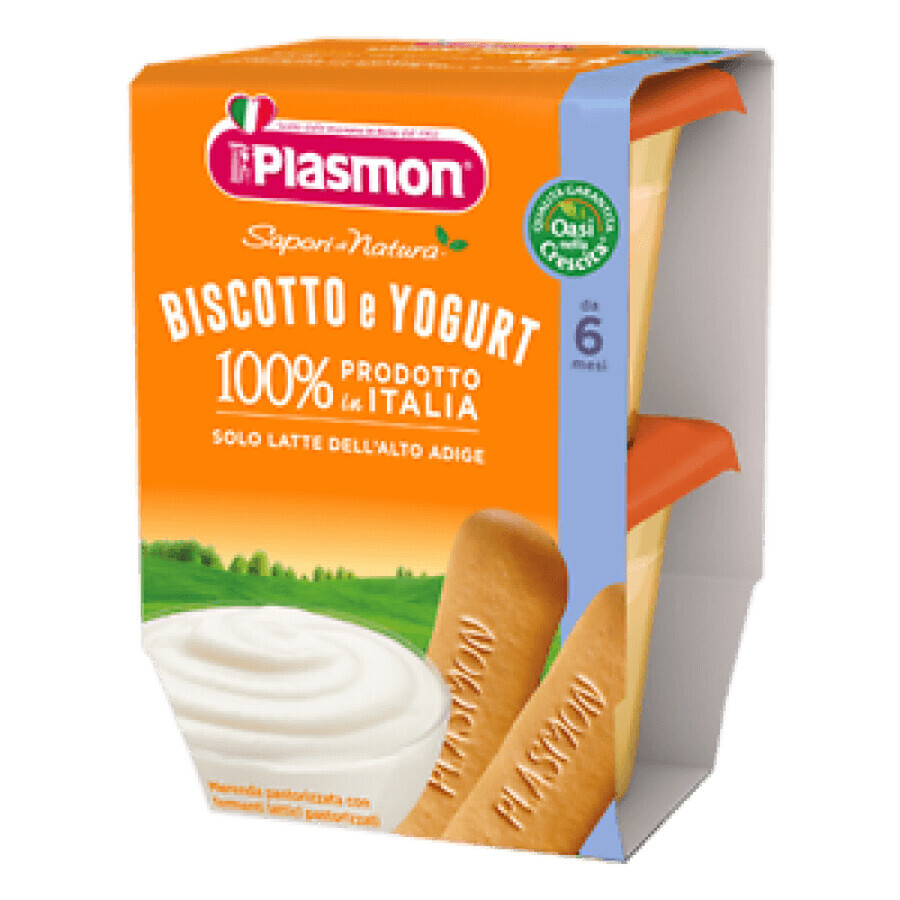 Plasmon Omogeneizzato Yogurt Biscotto 120gx2 Pezzi