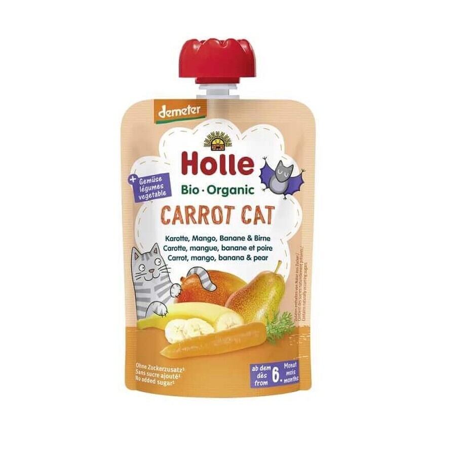 Purée de carottes avec mangue, banane et poire, 100 gr, Holle Baby Food