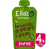 Eco puree of broccoli, pear and peas, +4months, 120g, Ella's Kitchen