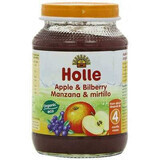 Purea ecologica di mele e mirtilli, +4 mesi, 190 g, Holle Baby Food