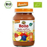 Purea ecologica di mele e prugne, +6 mesi, 190 g, Holle Baby Food