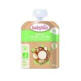 Eco puree from oats, peaches and pears, 85 gr, BabyBio