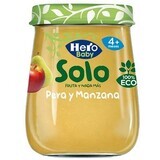 Solo purea di pere e mele biologiche, +4 mesi, 120g, Hero Baby