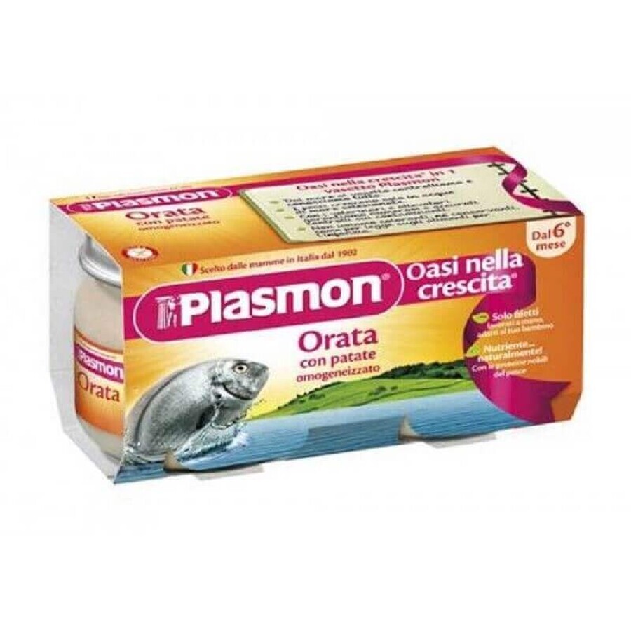 Gluten-free mashed sea bream with potato, 2 pcs x 80 gr, Plasmon