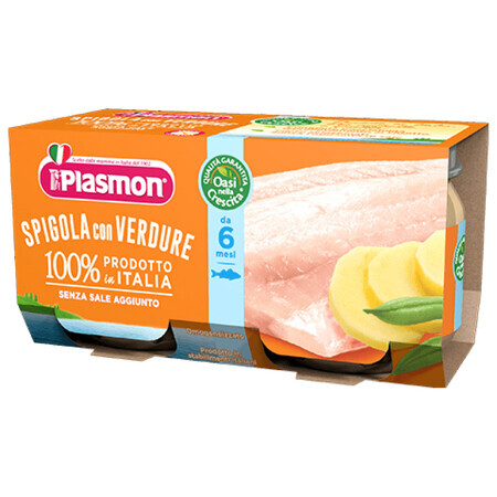 Plasmon Omogeneizzato Di Pesce Spigola Con Verdure 2x80g