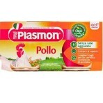 Homogenized chicken puree +4 months, 2 pieces, 80 gr, Plasmon