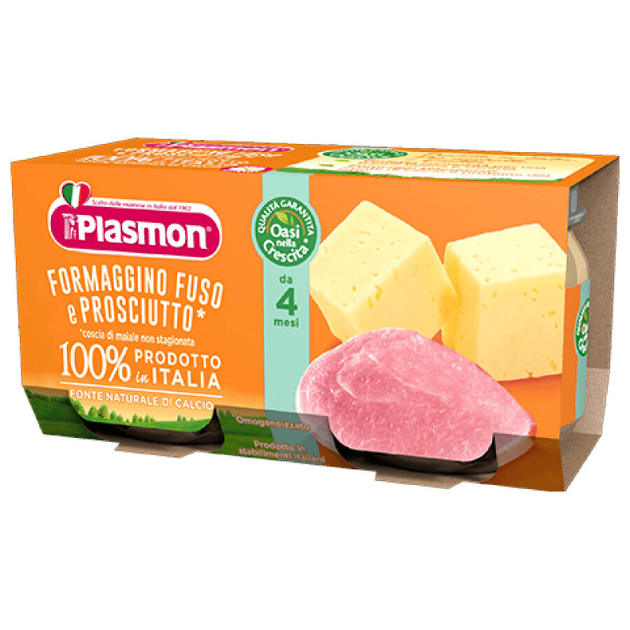 Plasmon Omogeneizzato Formaggino Fuso Con Prosciutto 2x80g