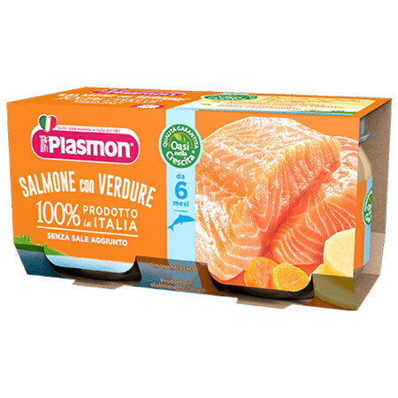 Plasmon Omogeneizzato Salmone Con Verdure 80gx2 Pezzi