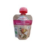 Pouch Organic pear and orange blossom puree, 90 g, Babybio