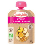 Organic Pouch puree from oranges and bananas, 90 g, Babybio