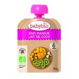 Kiwi, mango and coconut puree pouch, 90 g, Babybio