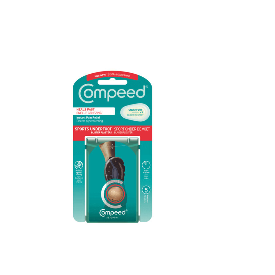 Compeed Vesciche - Cerotti Pianta Del Piede Sport, 5 Cerotti