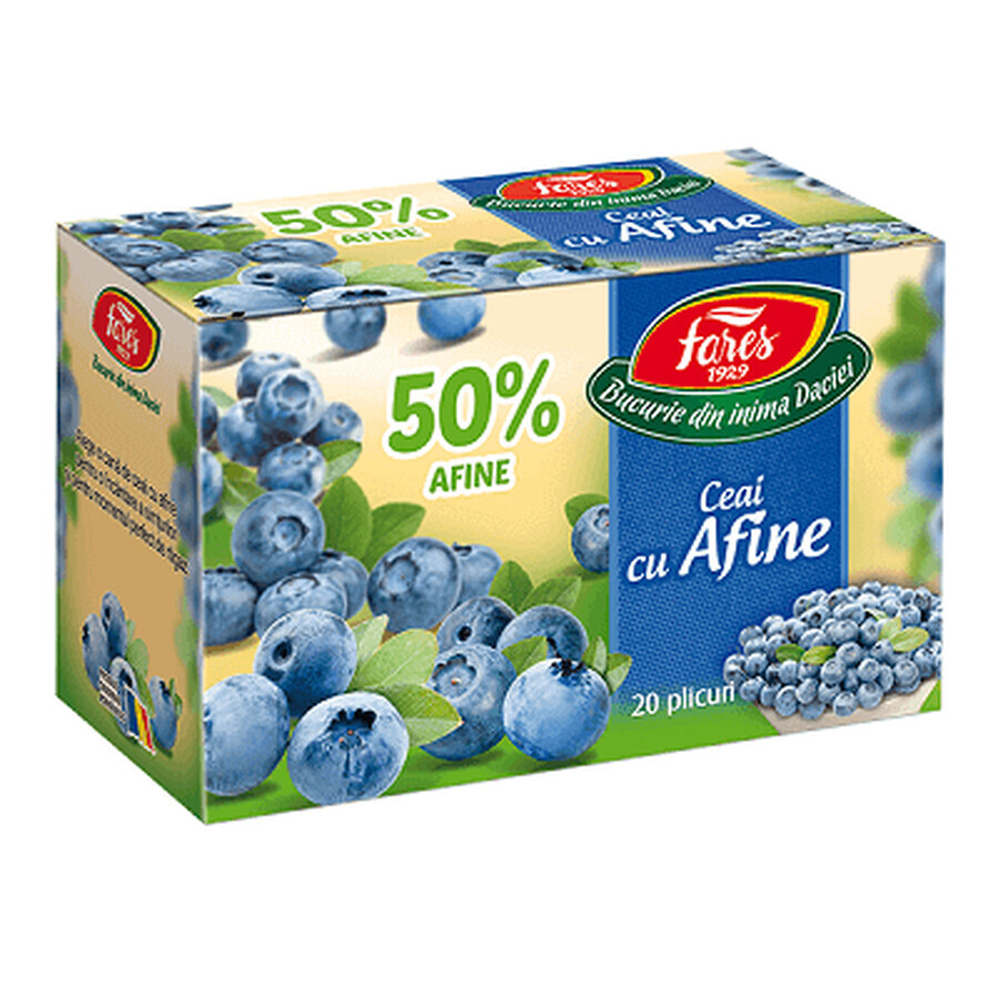 Blueberry tea 50%, 20 sachets, Fares