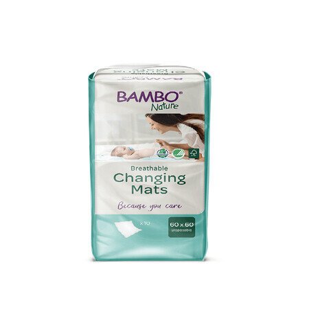 Changing Mats, 60x60 cm, 10 pieces, Bambo Nature