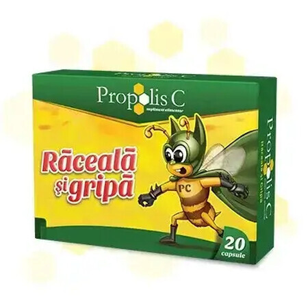 Propoli C, per raffreddore e influenza, 20 capsule, Fiterman Pharma