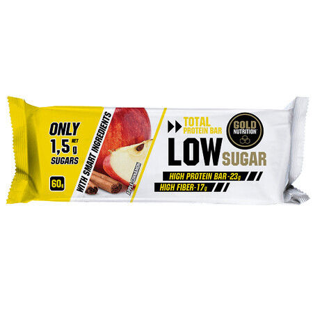 Barretta Proteica Low Sugar Large e Cannella, 60 gr, Gold Nutrition