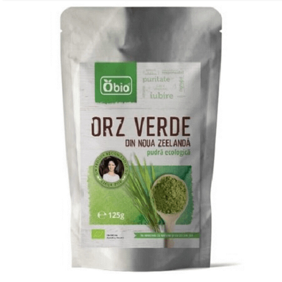 Polvere di orzo verde biologico, Nuova Zelanda, 125 gr, Obio