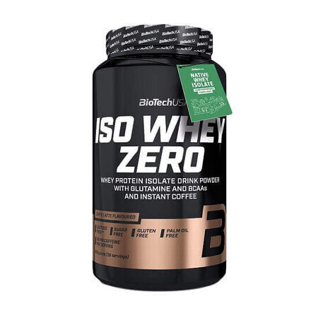 Protein powder, Iso Wey Zero, Caffe-Latte, 908 gr, BioTech USA