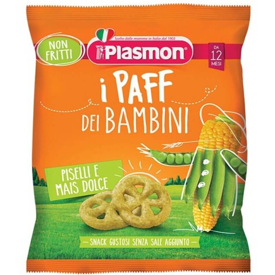 Puffs mit Erbsen und Mais, +12 Monate, Plasmon