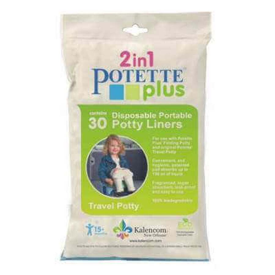 Biodegradable disposable potty bags, 30 pieces, Potette Plus