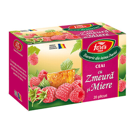 Thé aux framboises et au miel, 20 sachets, Fares