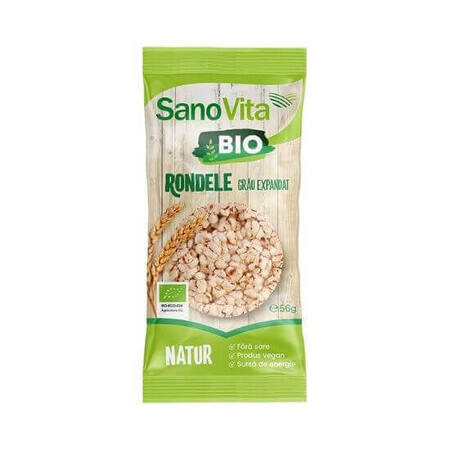 Semplici rondelle di grano espanso, 56 g, Sanovita