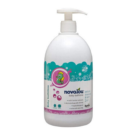 Shampoo e gel da bagno 2 in 1 Baby Bathtime, 1000 ml, Novalou