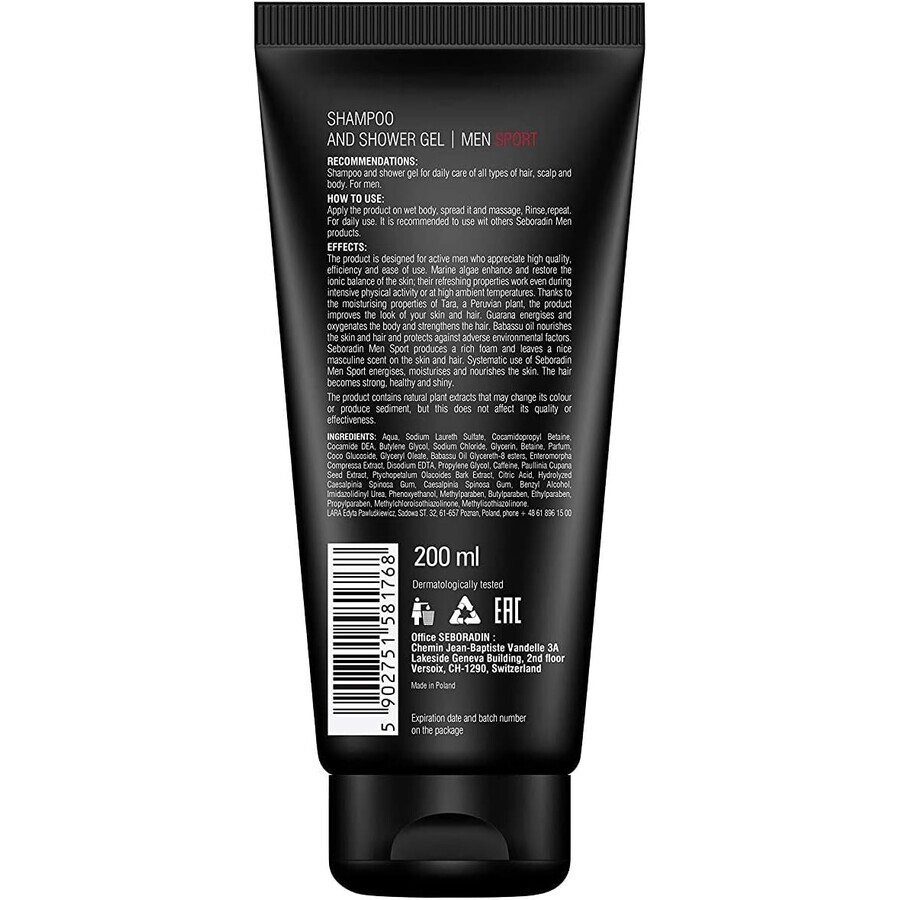 Seboradin Shampoo e gel doccia Men Sport 200 ml