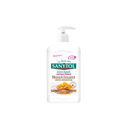 Sapone liquido nutriente antibatterico con latte di mandorla e pappa reale, 250 ml, Sanytol