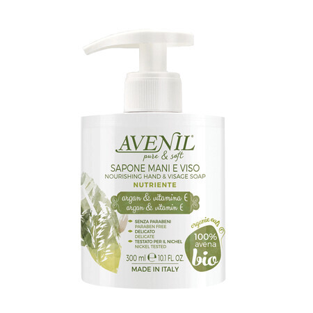 Sapone liquido per mani e viso, 300 ml, Avenil