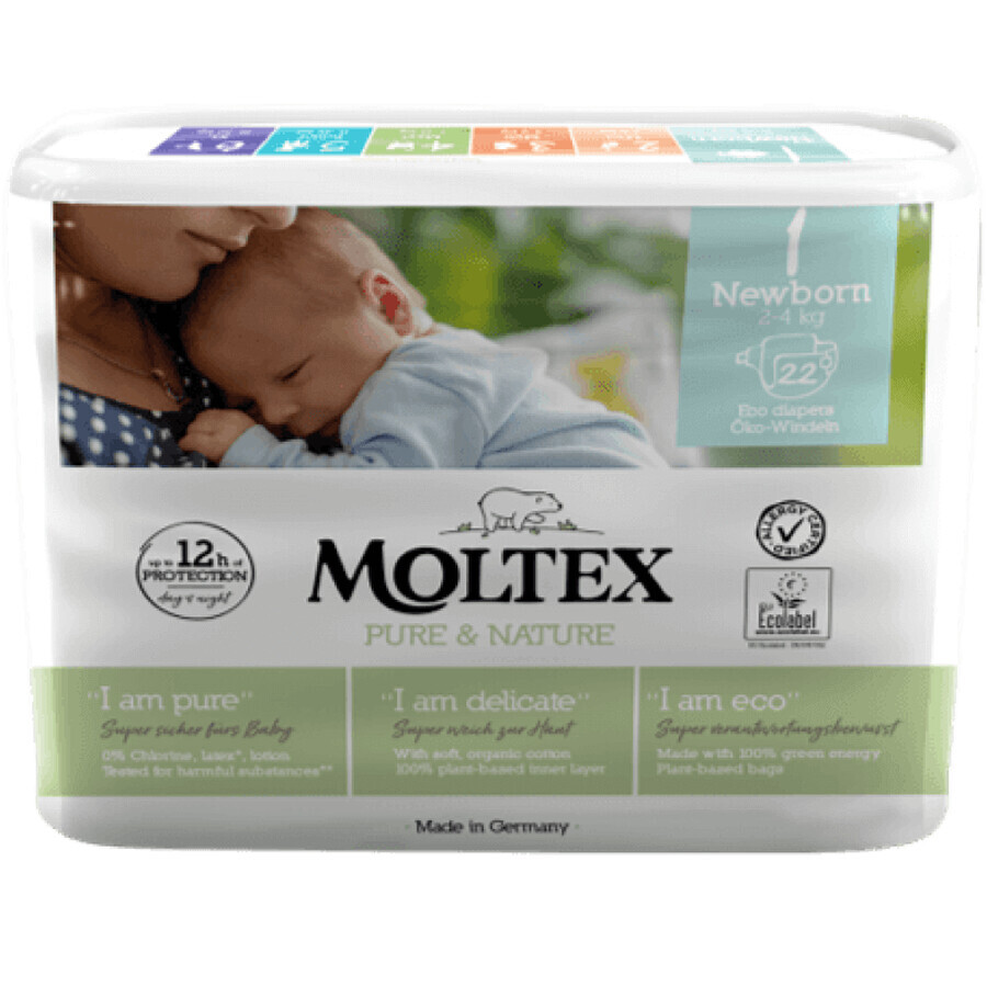 Pure&nature NewBorn Moltex 22 Pezzi