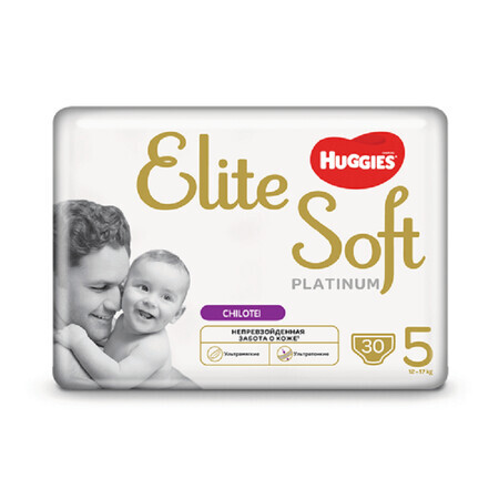 Pannolini Elite Soft Pants Platinum Mega N. 5, 12-17 Kg, 30 pz, Huggies