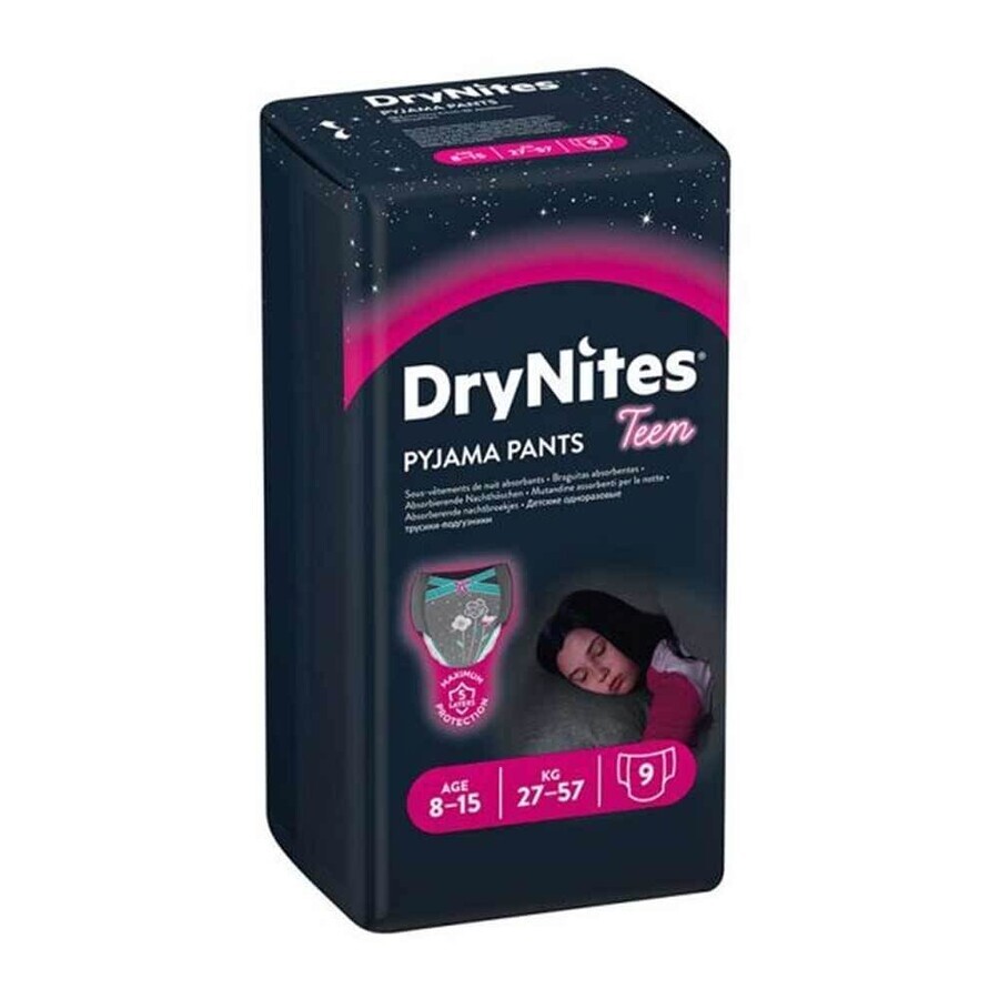 Scutece fetite DryNites, 8-15 ani, 27-57 kg, 9 bucati, Huggies