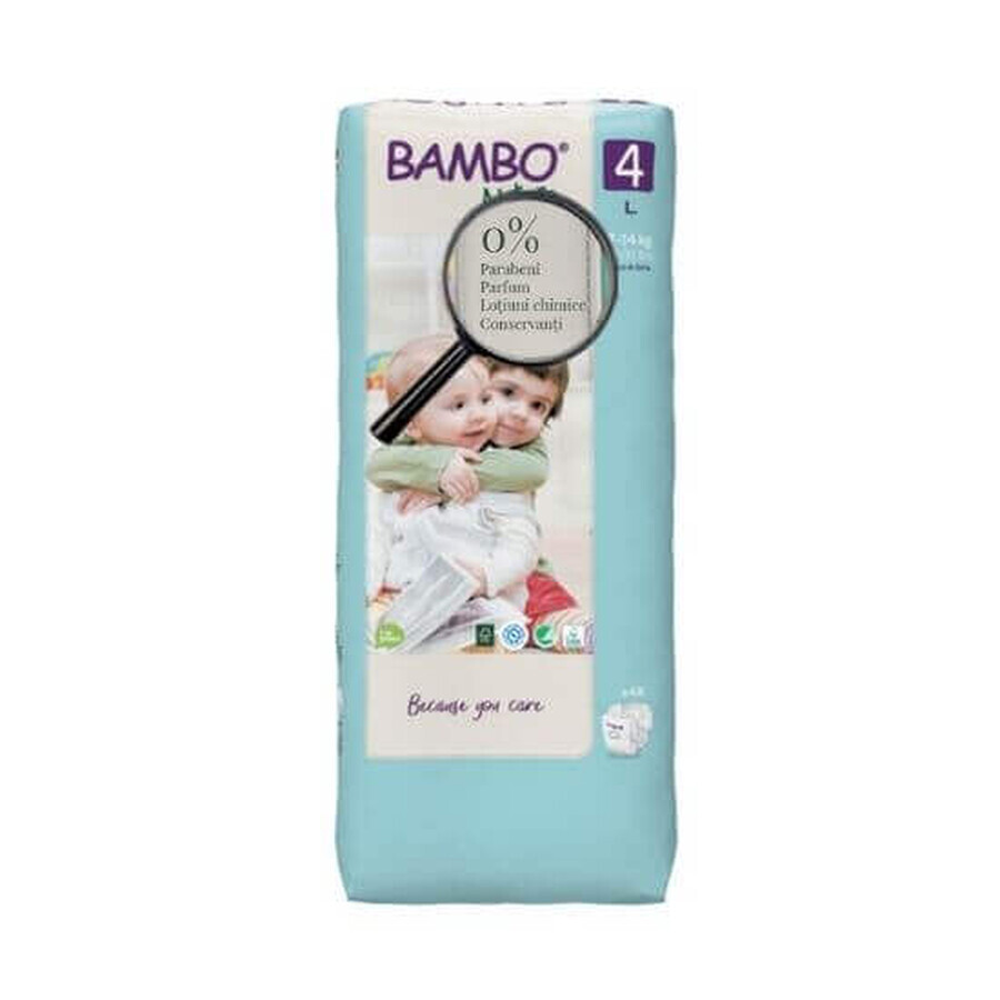 Nappies No. 4, 7-14 kg, 48 pieces, Bambo Nature