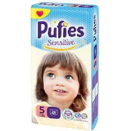 Pannolini n° 5 Pufies Baby Sensitive, 11-20 kg, 48 pz, Ficosota Sintez