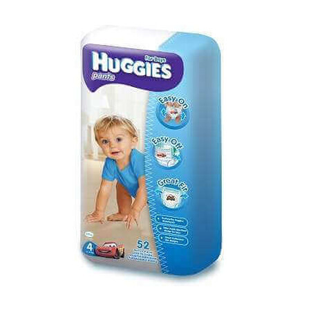 Pañales - Niño, Mega No. 4, 9-14 kg, 52 piezas, Huggies