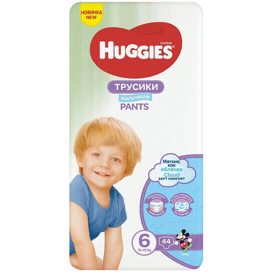 Windelhosen Junge Nr. 6, 15-25 kg, 44 Stück, Huggies