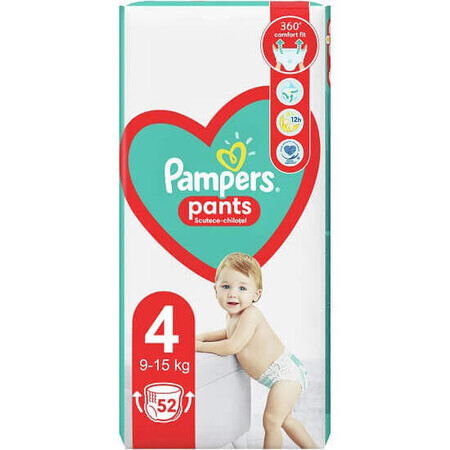 Scutece Pants Maxi Nr. 4, 9-15 kg, 52 bucati, Pampers