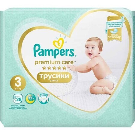 Diaper Pants Premium Care No. 3, 6-11 Kg, 28 pieces, Pampers