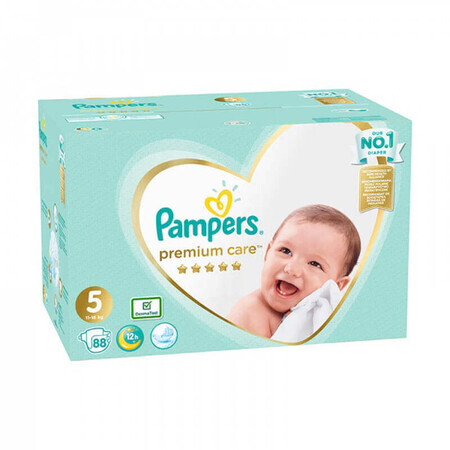 Pañales Premium Care No. 5, 11-16 Kg, 88 piezas, Pampers