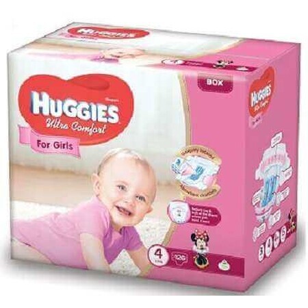 Pannolini UC Box 4 Girl, 8 -14 Kg, 126 pezzi, Huggies