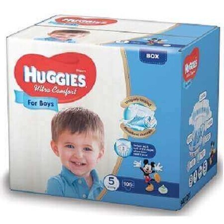 Pannolini UC Box 5 Ragazzo, 12 -22 Kg, 105 pz, Huggies