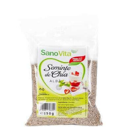 White chia seeds, 150 g, Sanovita