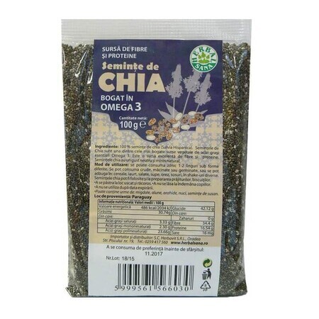 Semi di Chia, 100 g, Herbal Sana