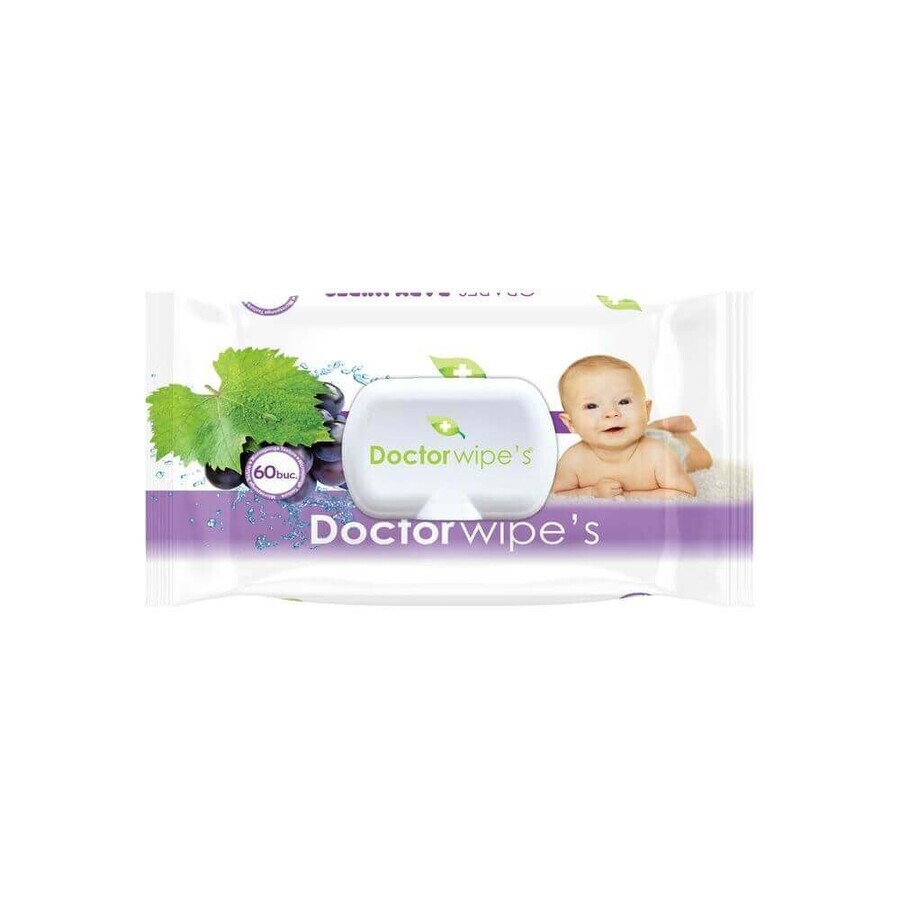 Grapes Baby Wet Wipes, 60 pieces, Doctor Wipes